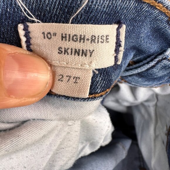 Madewell 10" High-Rise Skinny Ankle Crop Blue Jeans Size 27 - Picture 2 of 13